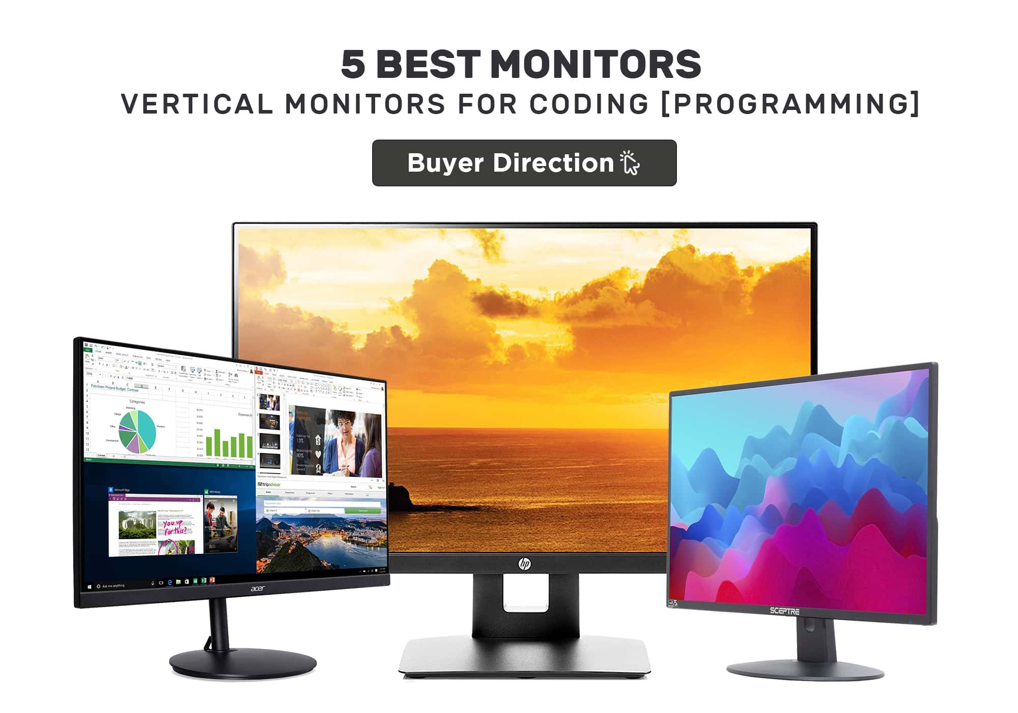 5 Best Vertical Monitors for Coding[Programming]